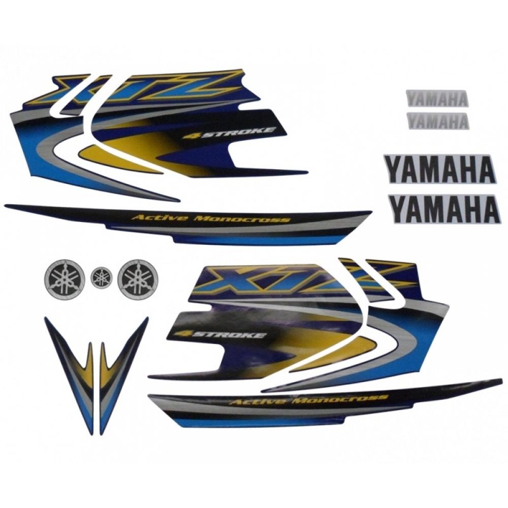Kit Adesivos Faixa Moto Xtz 125 Azul 2005 ( Jogo Adesivo ) - Jotaesse