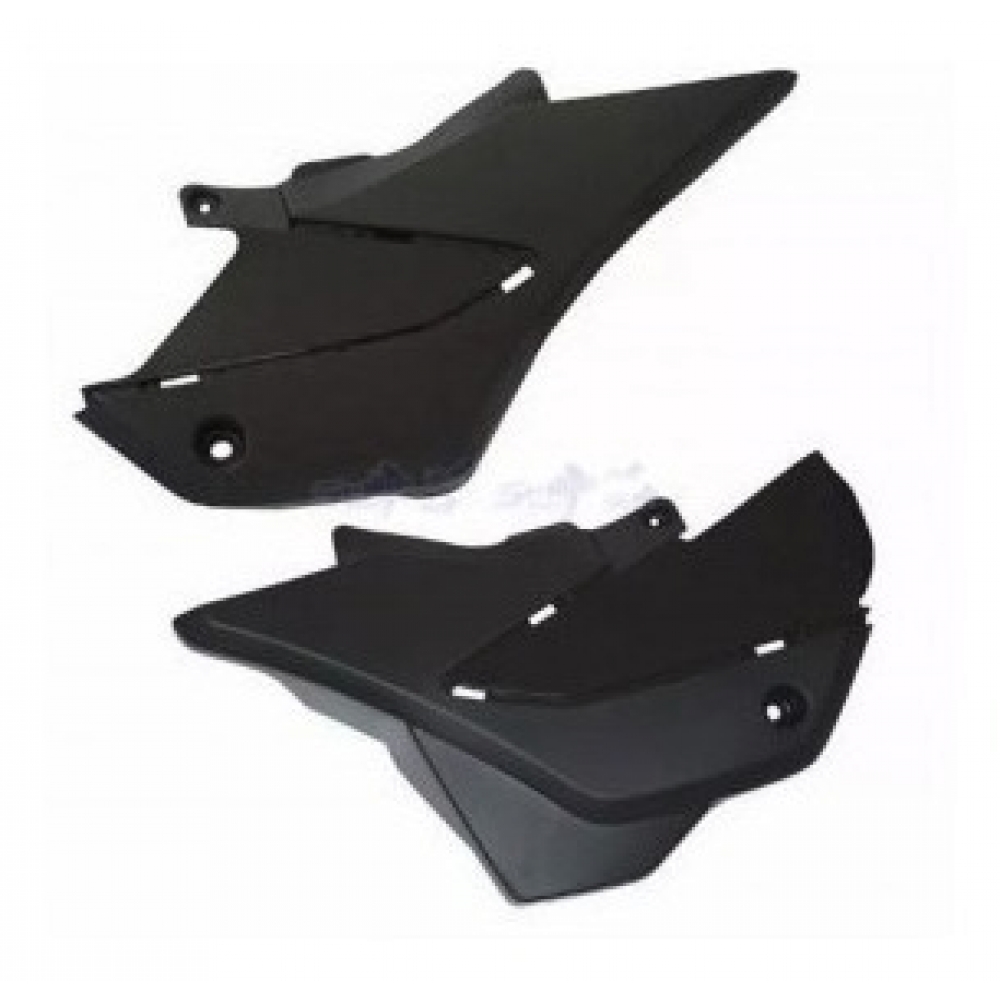 Par De Sub Tampa Lateral Inferior Nxr Bros 125 150 2003 2004 2005 2006 2007 2008 Carenagem Modelo Original - Preto