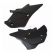 Par De Sub Tampa Lateral Inferior Nxr Bros 125 150 2003 2004 2005 2006 2007 2008 Carenagem Modelo Original - Preto