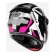 Capacete Moto Feminino Articulado Robocop Peels Urban U-Rb2 Ocean Escamoteável C/ Óculos Interno C/ Selo Inmetro - preto e rosa