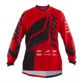 Camisa Moto Cross Trilha Raly Factory Edition Vermelha Preta - Vermelho