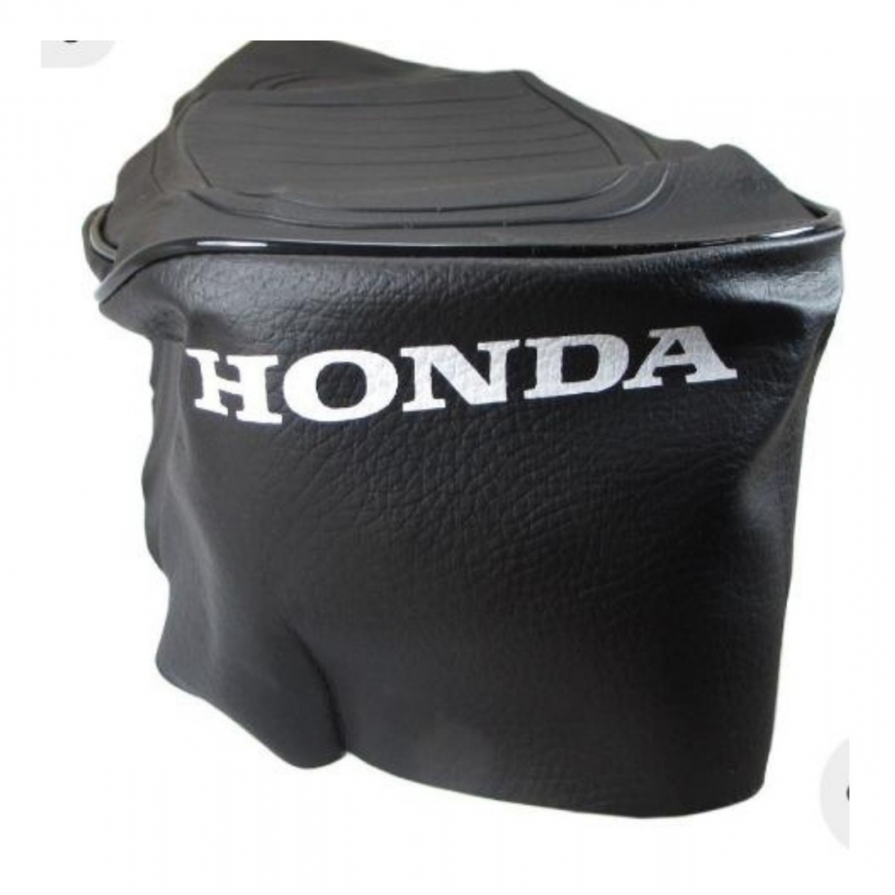 Capa De Banco Moto Cg 125 Ml 1979 1980 1981 1982 Modelo Original Preta C/ Escrita Honda - Preto