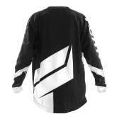 Camisa Moto Cross Trilha Raly Factory Edition Preta Branca - Preto