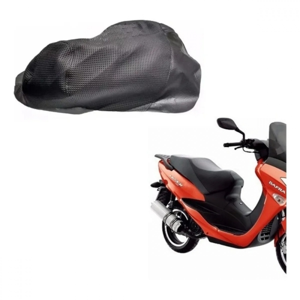 Capa De Banco Moto Scooter Laser 150 Dafra Modelo Original Preta - Preto