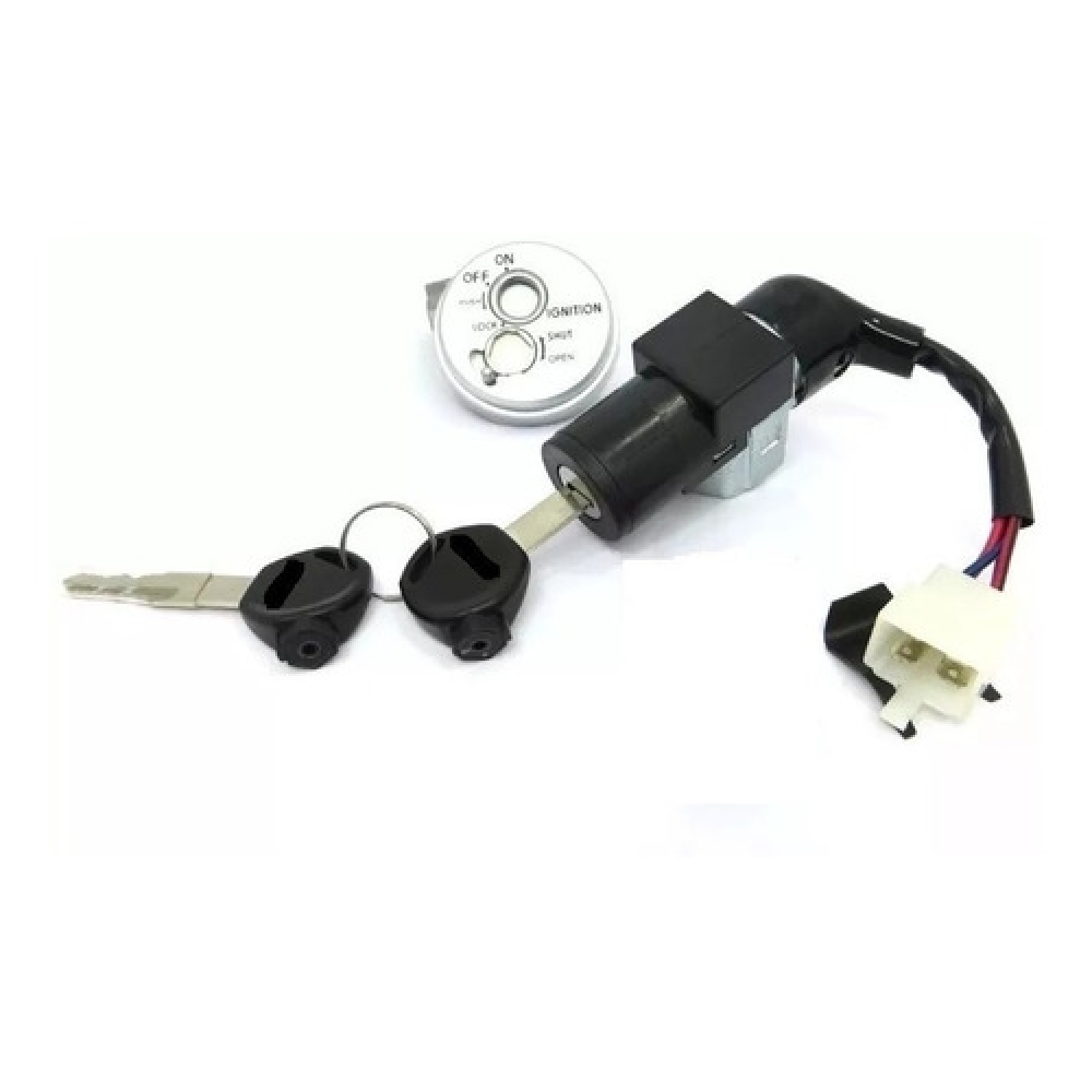 Chave Contato Miolo Ignição Moto Biz 125 2006 2007 2008 Modelo Original C/ Chapequi Trava Bloqueador