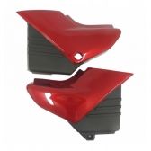 Par De Tampa Lateral Moto Ybr 125 Vermelha 2005 2006 2007 2008 Carenagem S/ Adesivo Mod Original - Tork