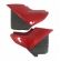 Par De Tampa Lateral Moto Ybr 125 Vermelha 2005 2006 2007 2008 Carenagem S/ Adesivo Mod Original - Tork