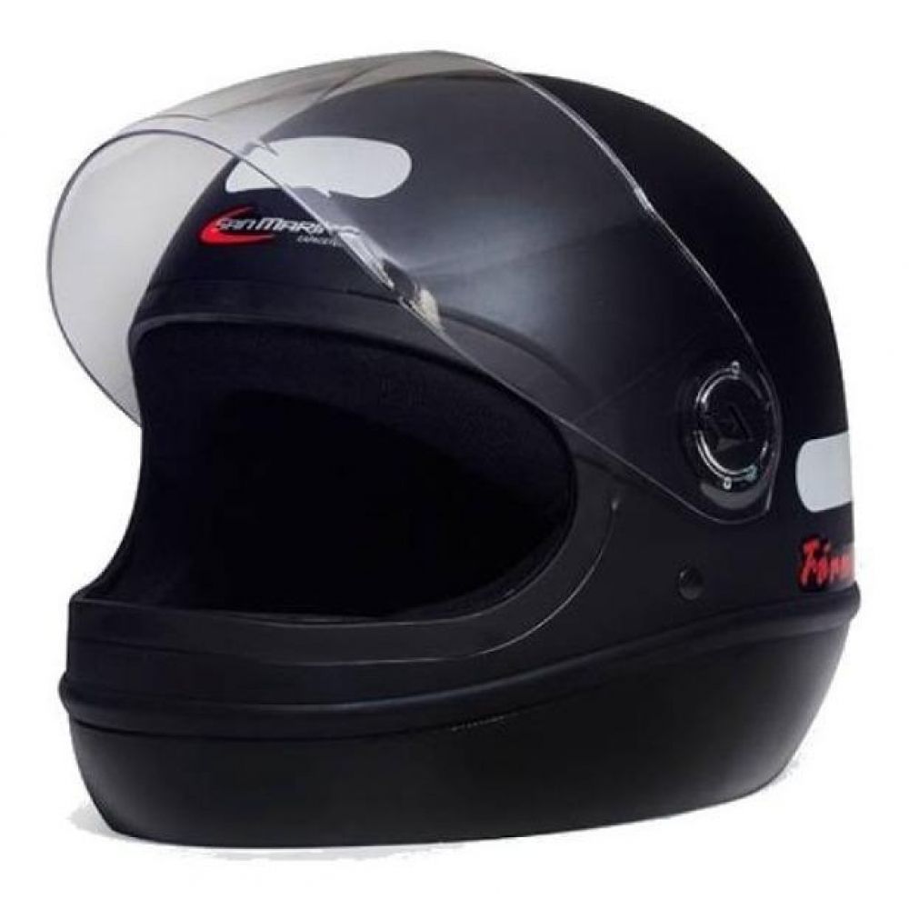 Capacete Fechado Taurus San Marino Formula 1R Viseira 2mm - Preto Fosco