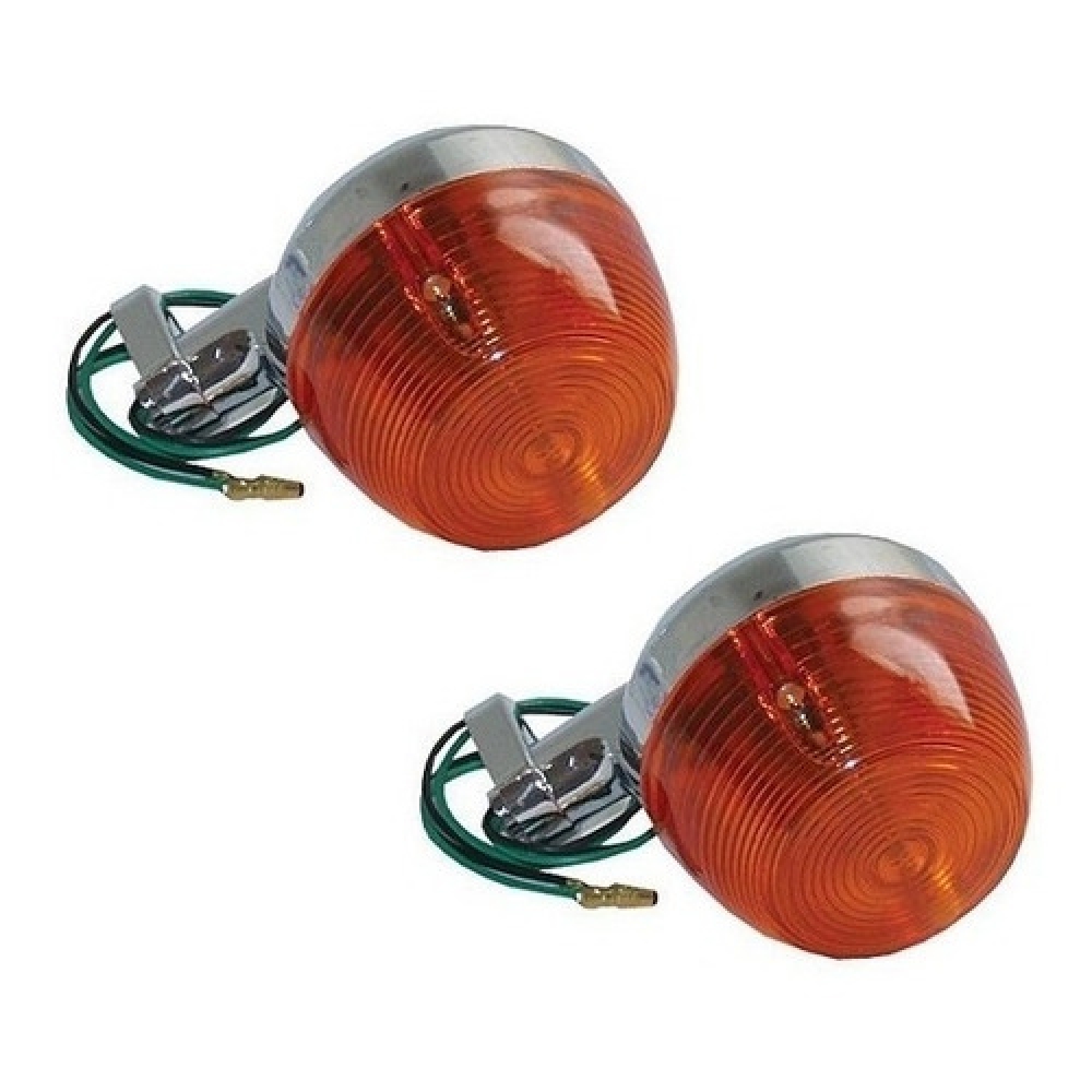 Par Pisca Seta Ferro Cg 125 1977 1978 1979 1980 1981 1982 Cg Bolinha Kit C/2 Piscas Carcaça Metal - Unidade