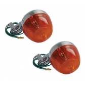 Par Pisca Seta Ferro Cg 125 1977 1978 1979 1980 1981 1982 Cg Bolinha Kit C/2 Piscas Carcaça Metal - Unidade