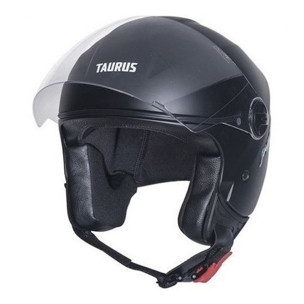 Capacete Moto Aberto Joy 23 By Taurus Custom Preto Fsc Couro - Preto Fosco