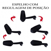 Par De Espelho Retrovisor Esportivo Dourado Universal P/ Motos