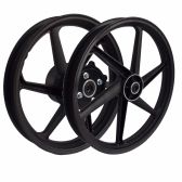 Roda Liga Leve Magnésio Moto Bros 160 ESDD ( Freio a Disco Nas Duas Rodas ) 6 Palitos Preta - Scud