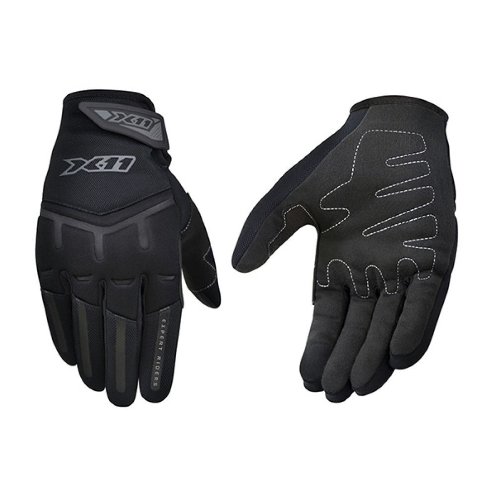 Luva X11 Fit X Moto Cross Trilha Bike Downhill Air Soft Com Função Touch Screen - Preto