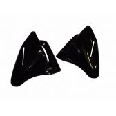 Carenagem Aba Lateral Tanque Moto Honda Cbx 200 Strada Preta  Modelo Original - Par