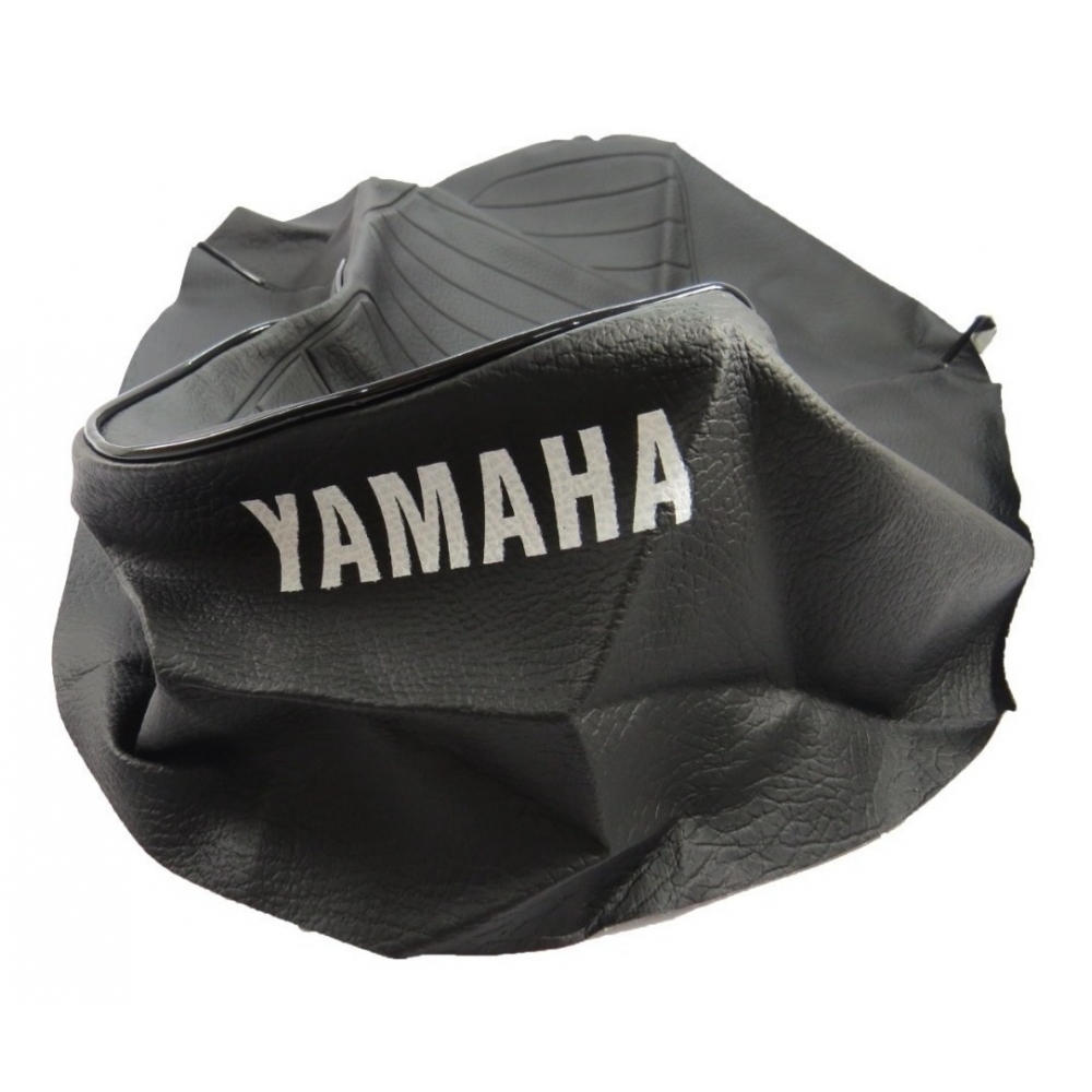 Capa De Banco Moto Rx 125 1979 1980 1981 1982 Mod Original C/ Escrita Yamaha - Preto