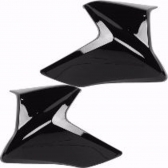 Par De Carenagem Aba Lateral Tanque Cb300 Cb 300 R Moto Preta 2013 2014 2015 Modelo Original - Preto