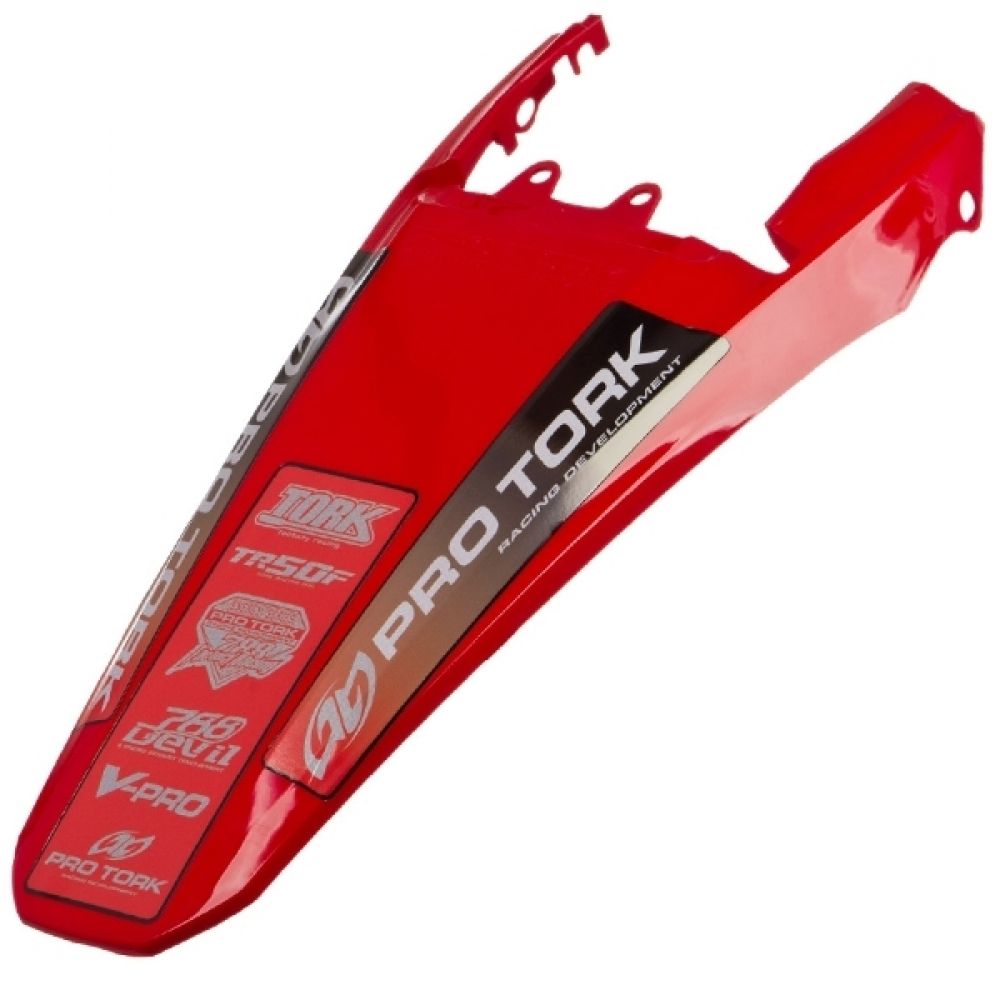 Paralama Traseiro Modelo Xr 250 Tornado Motocross Trilha Off Road Pro Tork - Vermelho