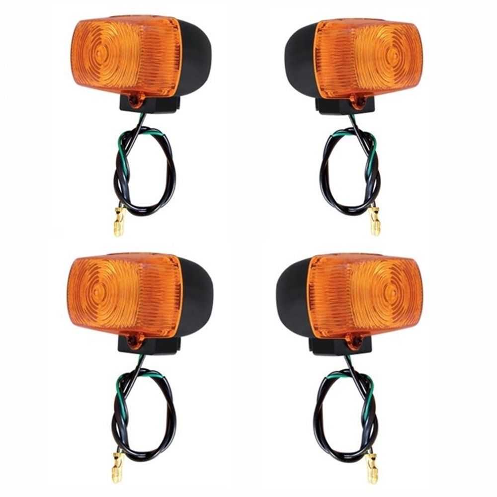 Jogo De Pisca Seta Xr 250 Tornado Xr 200 / Xlr 125 Nxr Bros 125 Bros 150 Até 2012 Kit C/ 4 Piscas Lente Ambar - Modelo Original