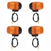 Jogo De Pisca Seta Xr 250 Tornado Xr 200 / Xlr 125 Nxr Bros 125 Bros 150 Até 2012 Kit C/ 4 Piscas Lente Ambar - Modelo Original