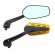 Par De Espelho Retrovisor Esportivo Dourado Universal P/ Motos