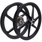 Roda Liga Leve Magnésio Moto Titan 150 Fan 150 até 2013 ( Freio a Disco ) 6 Pontas Scud - Preta