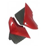 Par De Tampa Lateral Moto Ybr 125 Vermelha 2005 2006 2007 2008 Carenagem S/ Adesivo Mod Original - Tork