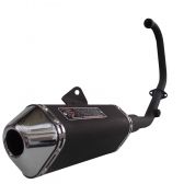 Escapamento Escape Esportivo Fazer 250 Até 2010 F1 Tri Oval Mini ( Curto ) Fortuna - Preto