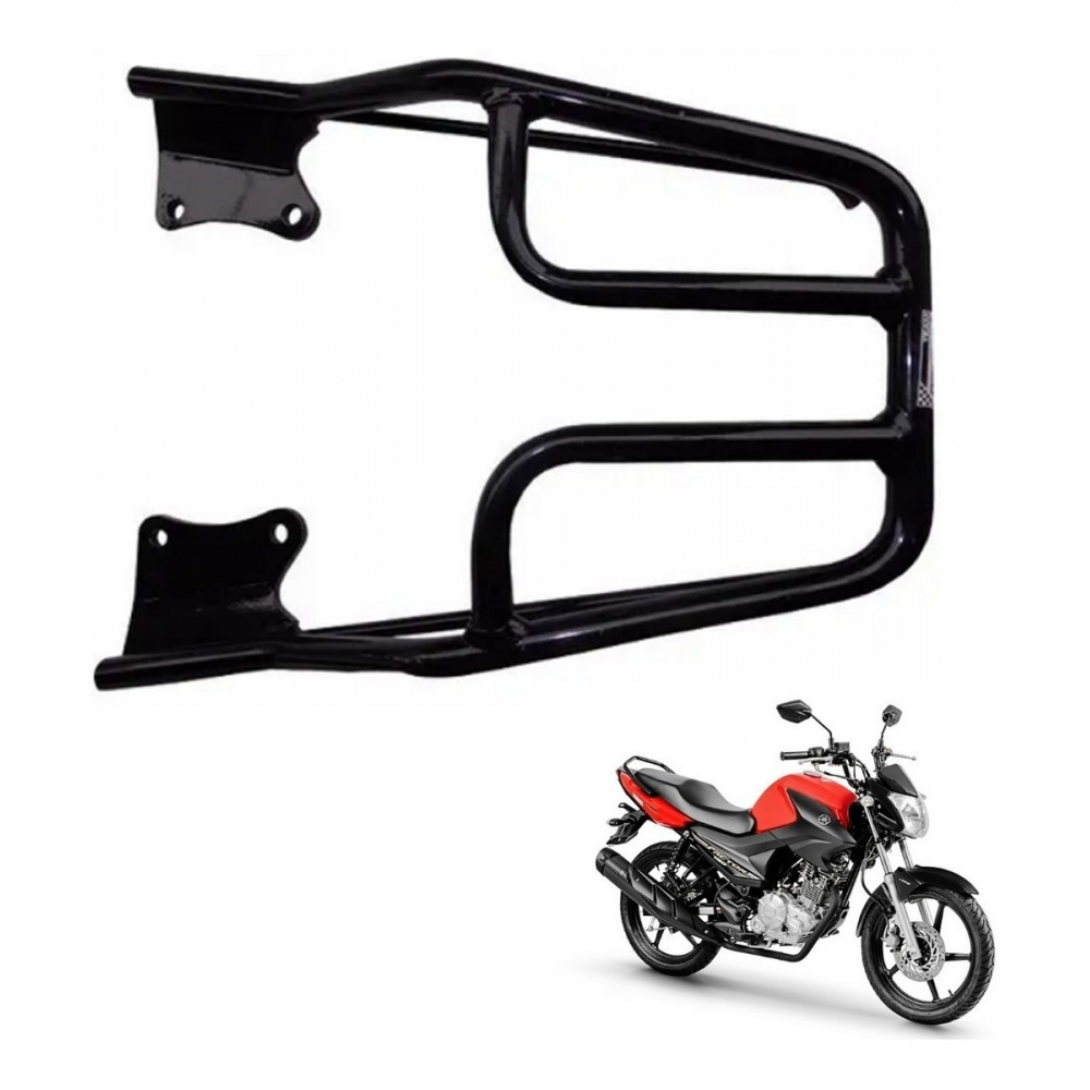 Bagageiro Moto Factor 150 Suporte P/ Bauleto Traseiro Churrasqueira Fortuna - Preto